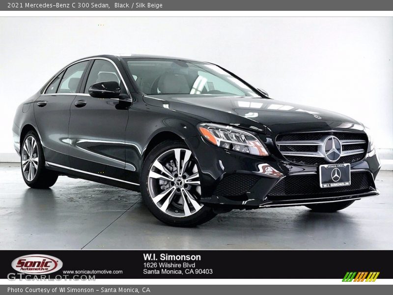 Black / Silk Beige 2021 Mercedes-Benz C 300 Sedan
