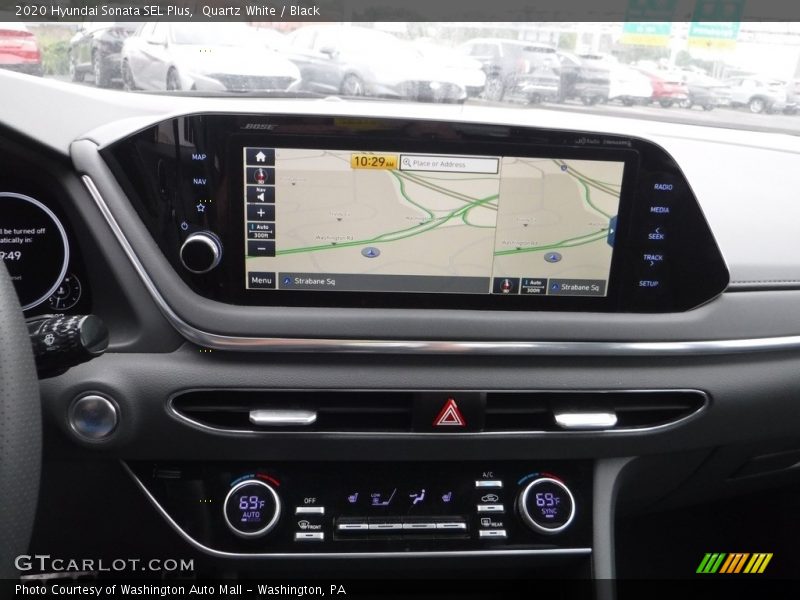 Quartz White / Black 2020 Hyundai Sonata SEL Plus