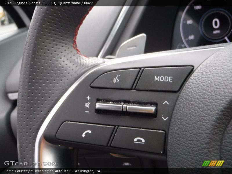 Quartz White / Black 2020 Hyundai Sonata SEL Plus