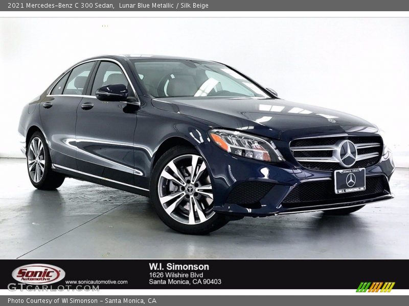 Lunar Blue Metallic / Silk Beige 2021 Mercedes-Benz C 300 Sedan