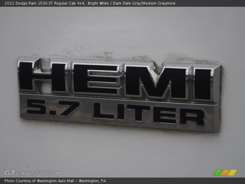 Bright White / Dark Slate Gray/Medium Graystone 2012 Dodge Ram 1500 ST Regular Cab 4x4