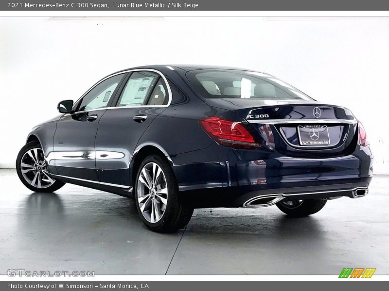 Lunar Blue Metallic / Silk Beige 2021 Mercedes-Benz C 300 Sedan