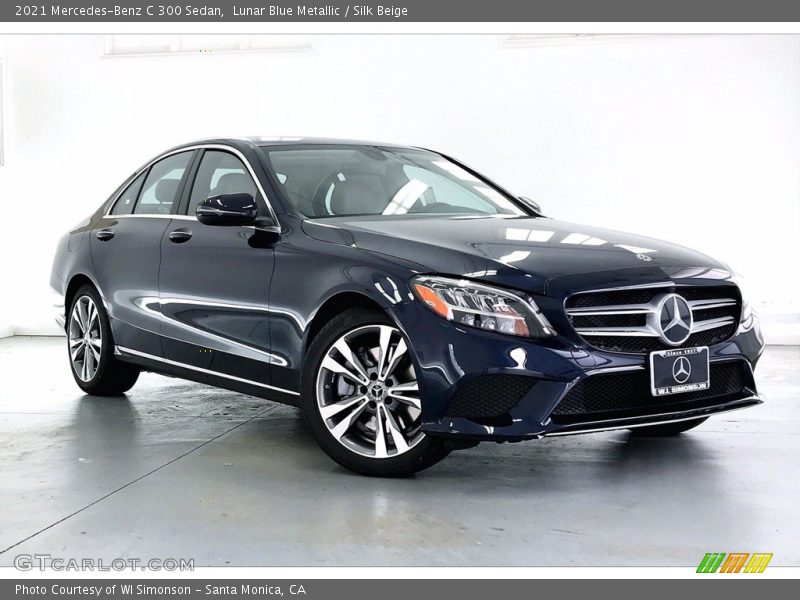 Lunar Blue Metallic / Silk Beige 2021 Mercedes-Benz C 300 Sedan
