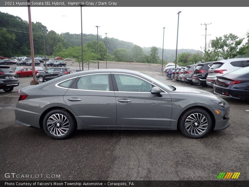 Hampton Gray / Dark Gray 2021 Hyundai Sonata SEL Hybrid