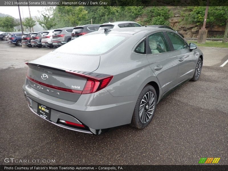 Hampton Gray / Dark Gray 2021 Hyundai Sonata SEL Hybrid