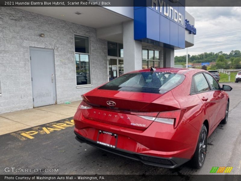 Scarlet Red Pearl / Black 2021 Hyundai Elantra Blue Hybrid