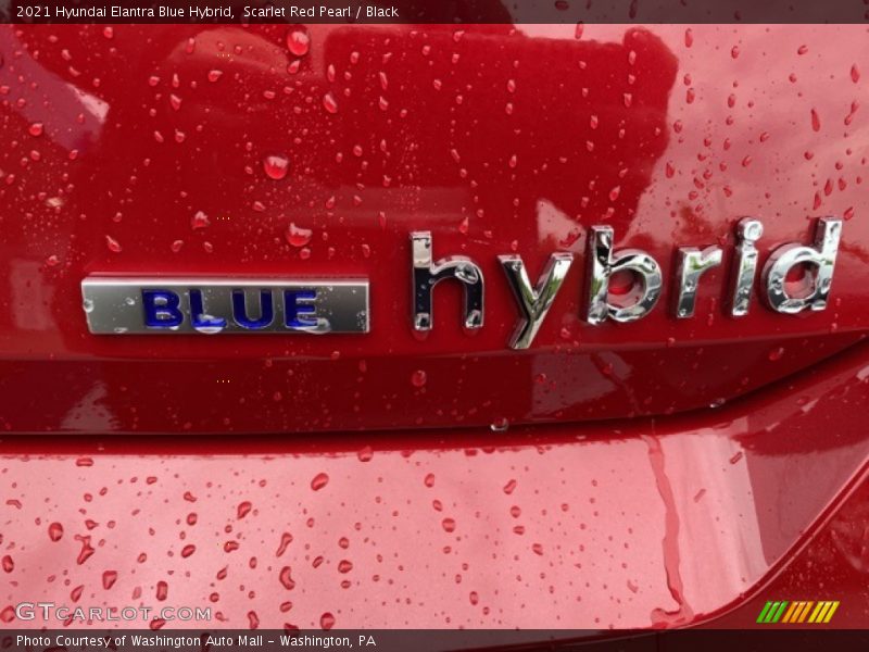 Scarlet Red Pearl / Black 2021 Hyundai Elantra Blue Hybrid
