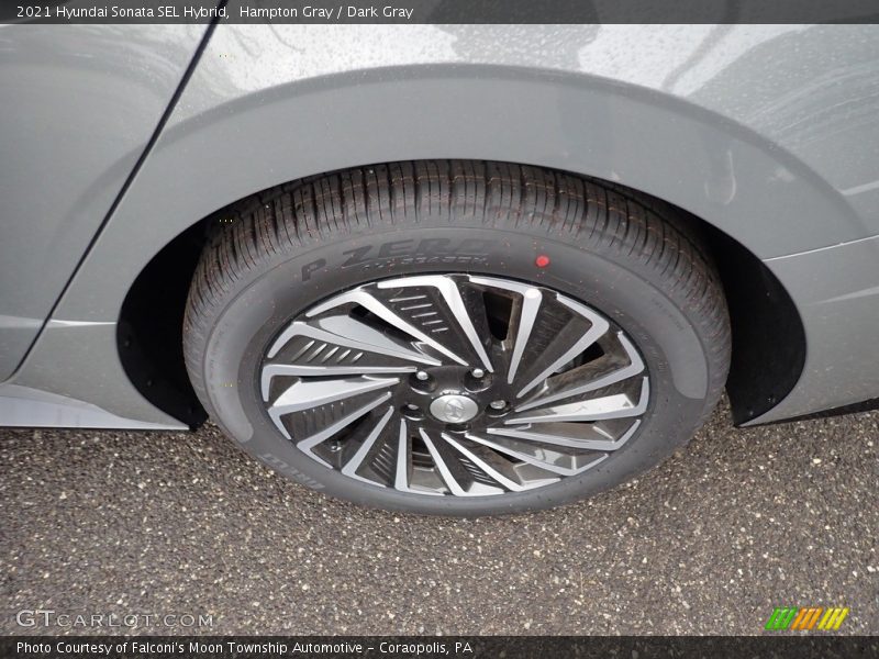 Hampton Gray / Dark Gray 2021 Hyundai Sonata SEL Hybrid