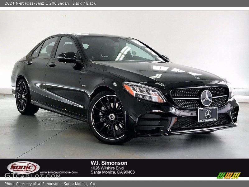 Black / Black 2021 Mercedes-Benz C 300 Sedan