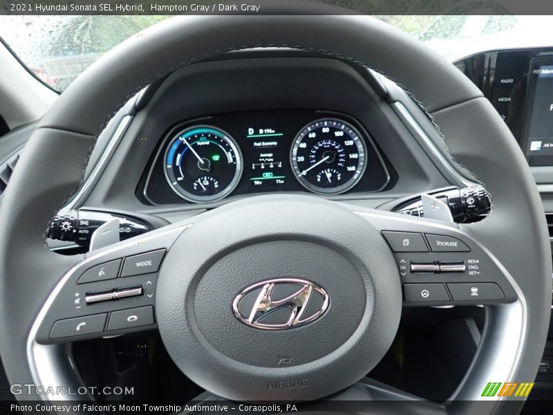 Hampton Gray / Dark Gray 2021 Hyundai Sonata SEL Hybrid