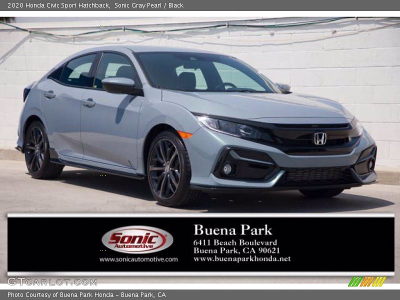Sonic Gray Pearl / Black 2020 Honda Civic Sport Hatchback