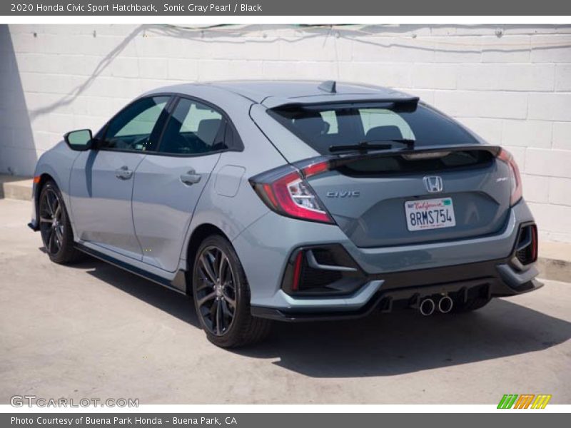 Sonic Gray Pearl / Black 2020 Honda Civic Sport Hatchback