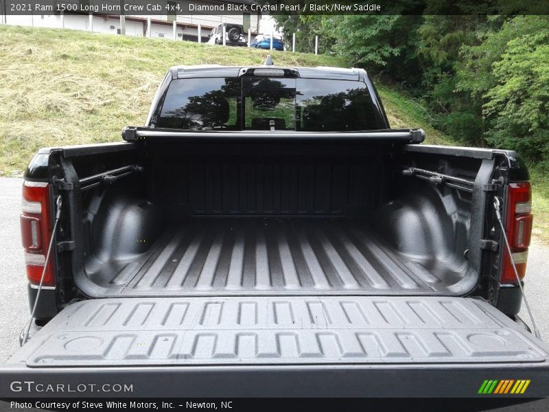 Diamond Black Crystal Pearl / Black/New Saddle 2021 Ram 1500 Long Horn Crew Cab 4x4