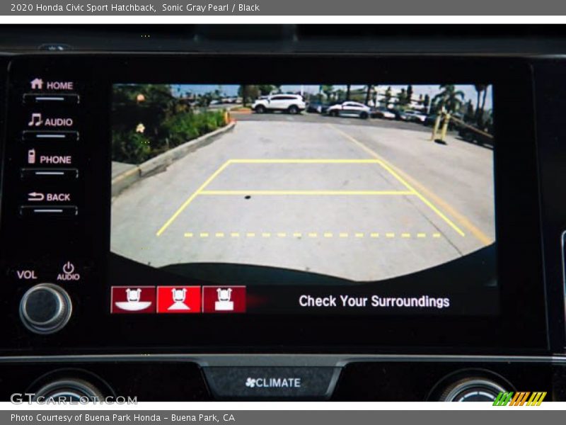 Sonic Gray Pearl / Black 2020 Honda Civic Sport Hatchback