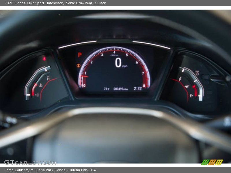 Sonic Gray Pearl / Black 2020 Honda Civic Sport Hatchback