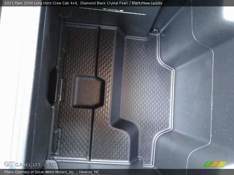 Diamond Black Crystal Pearl / Black/New Saddle 2021 Ram 1500 Long Horn Crew Cab 4x4