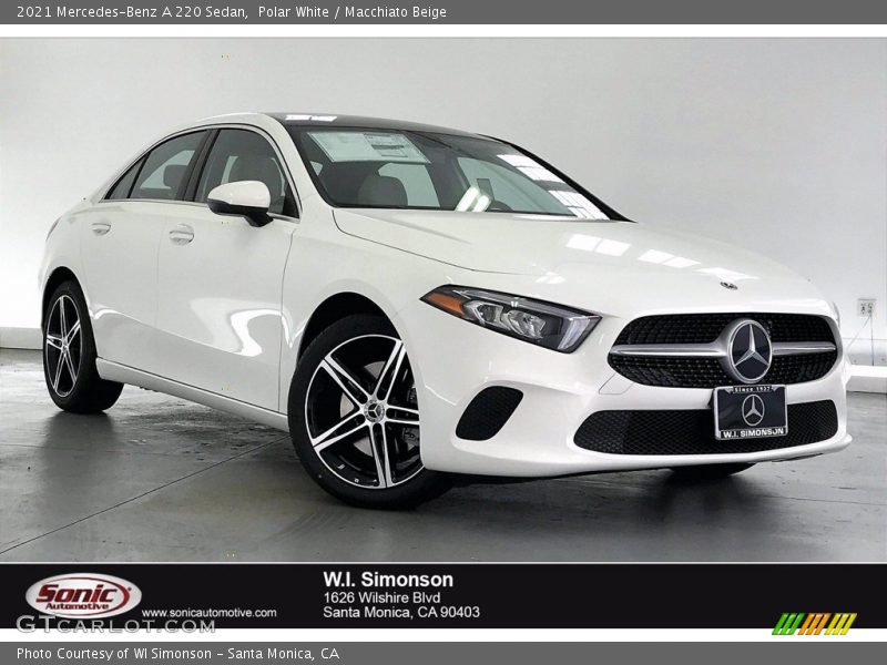 Polar White / Macchiato Beige 2021 Mercedes-Benz A 220 Sedan
