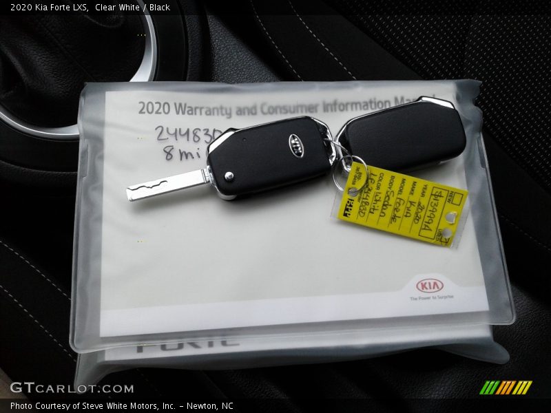 Clear White / Black 2020 Kia Forte LXS