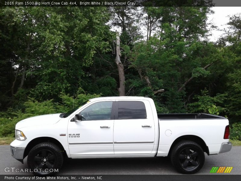 Bright White / Black/Diesel Gray 2016 Ram 1500 Big Horn Crew Cab 4x4