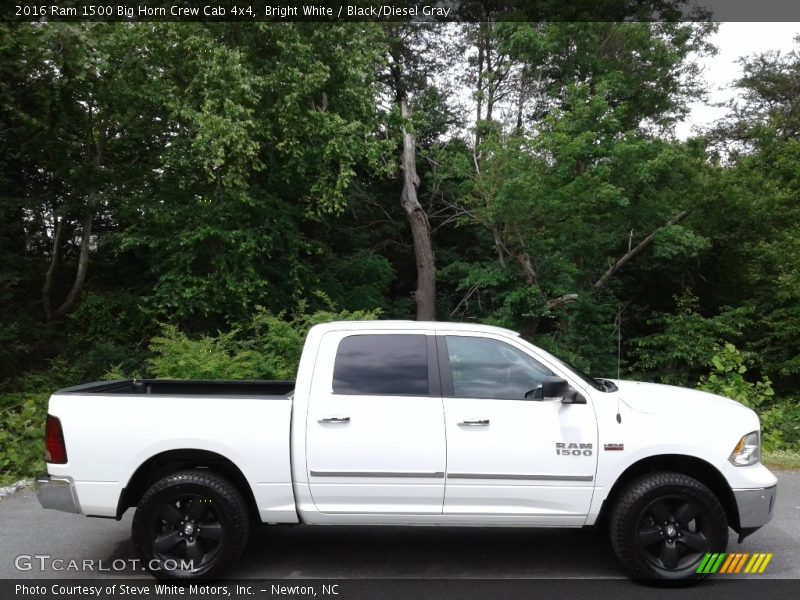 Bright White / Black/Diesel Gray 2016 Ram 1500 Big Horn Crew Cab 4x4