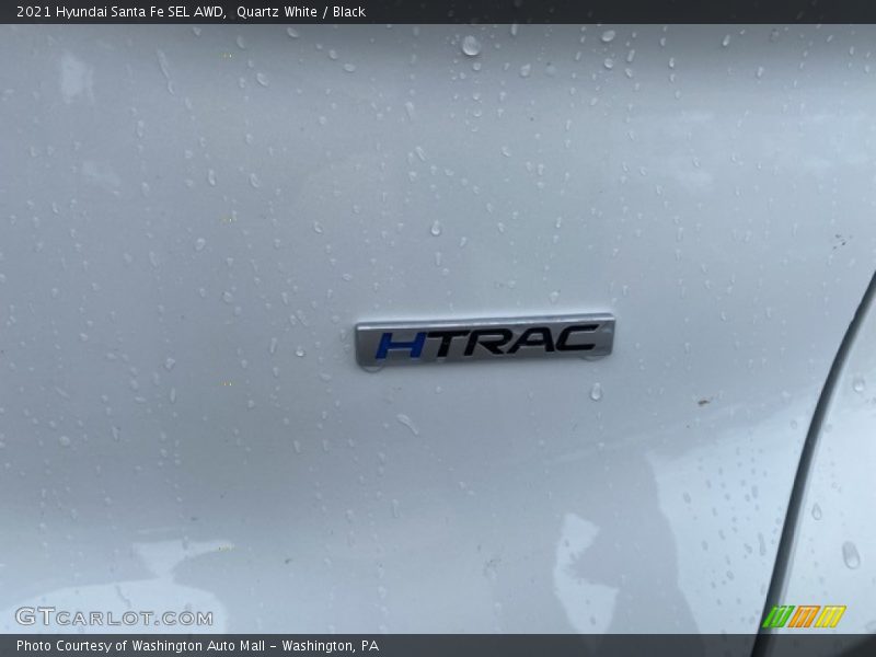 Quartz White / Black 2021 Hyundai Santa Fe SEL AWD