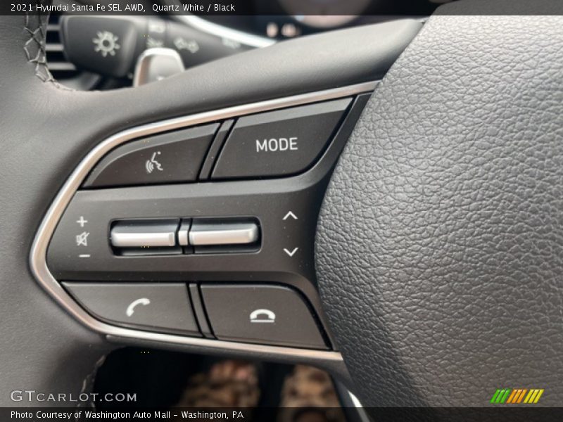 Quartz White / Black 2021 Hyundai Santa Fe SEL AWD