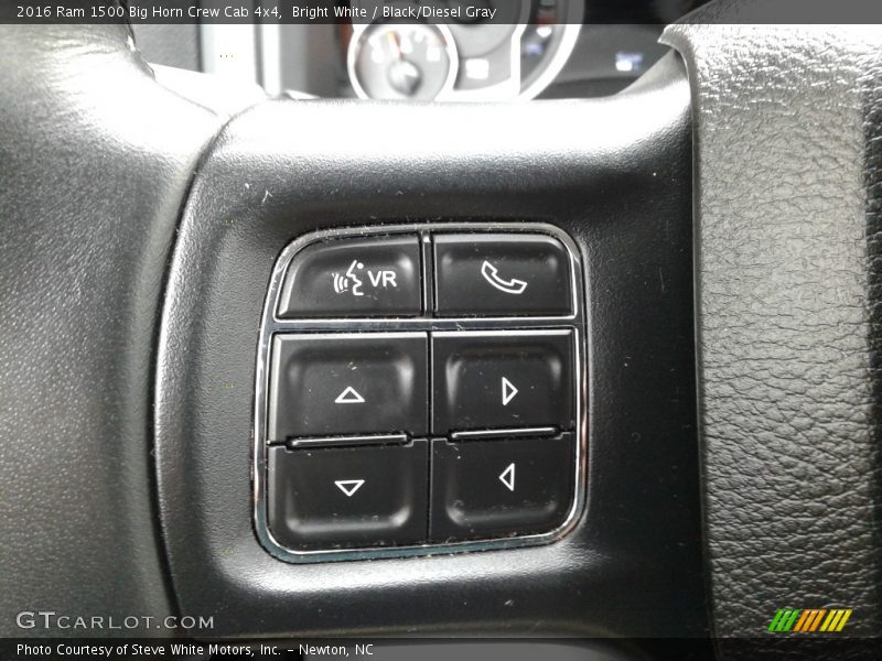 Bright White / Black/Diesel Gray 2016 Ram 1500 Big Horn Crew Cab 4x4