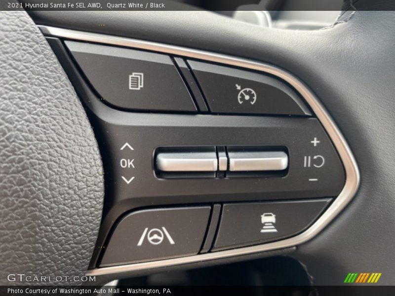 Quartz White / Black 2021 Hyundai Santa Fe SEL AWD