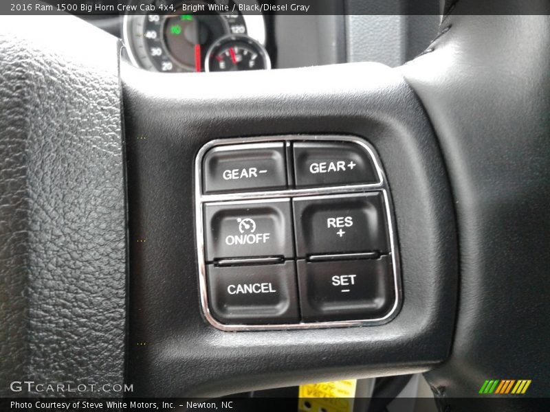 Bright White / Black/Diesel Gray 2016 Ram 1500 Big Horn Crew Cab 4x4
