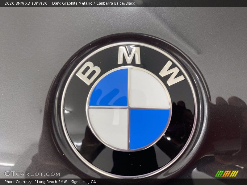 Dark Graphite Metallic / Canberra Beige/Black 2020 BMW X3 sDrive30i