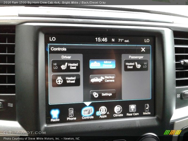 Bright White / Black/Diesel Gray 2016 Ram 1500 Big Horn Crew Cab 4x4