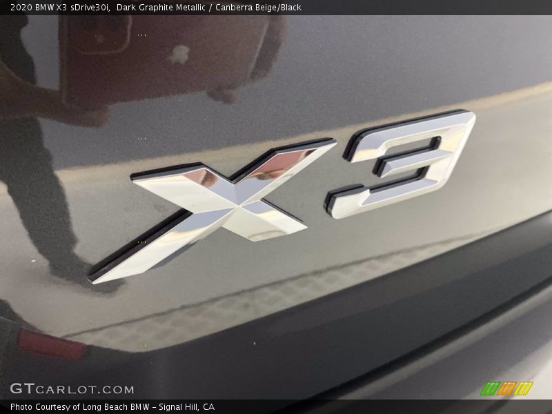 Dark Graphite Metallic / Canberra Beige/Black 2020 BMW X3 sDrive30i