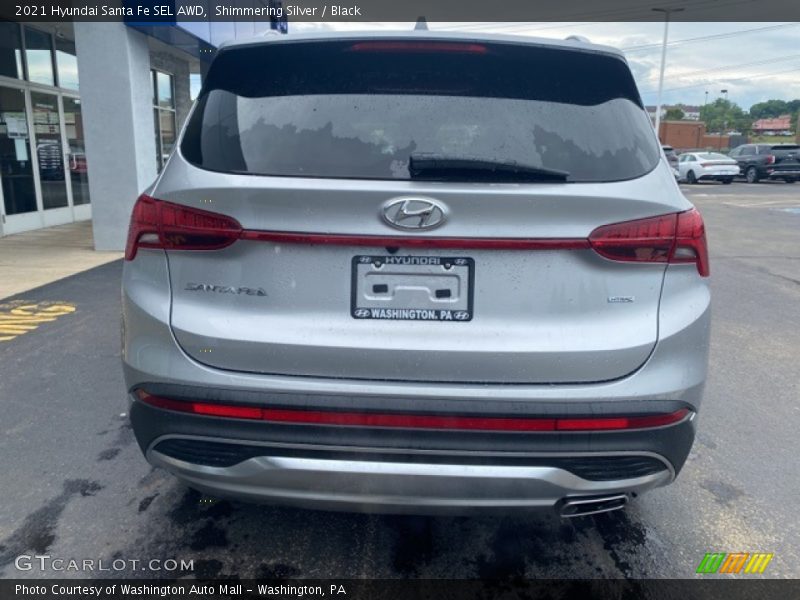 Shimmering Silver / Black 2021 Hyundai Santa Fe SEL AWD