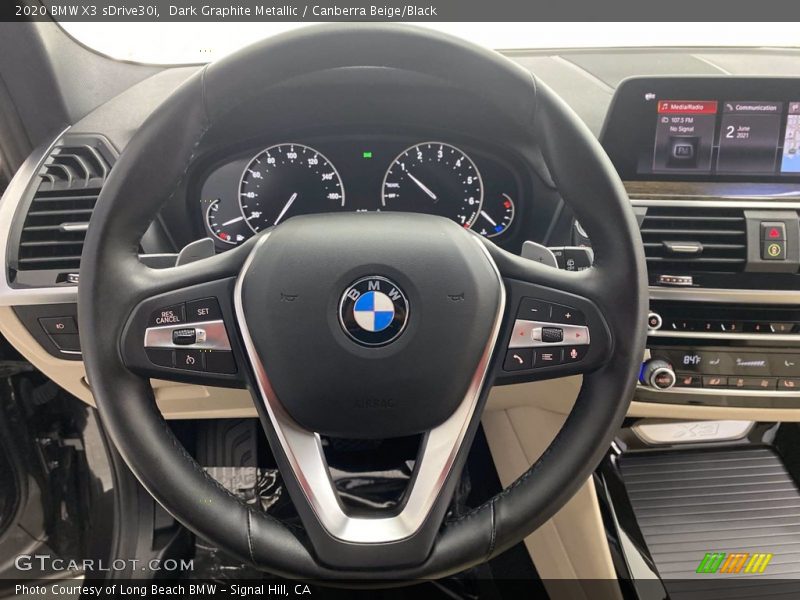 Dark Graphite Metallic / Canberra Beige/Black 2020 BMW X3 sDrive30i
