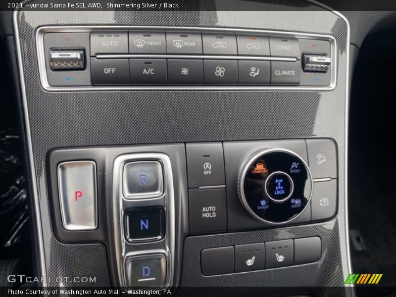 Controls of 2021 Santa Fe SEL AWD