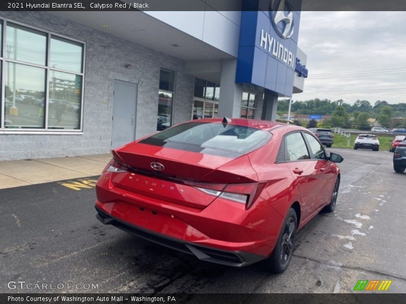 Calypso Red / Black 2021 Hyundai Elantra SEL