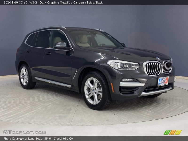 Dark Graphite Metallic / Canberra Beige/Black 2020 BMW X3 sDrive30i