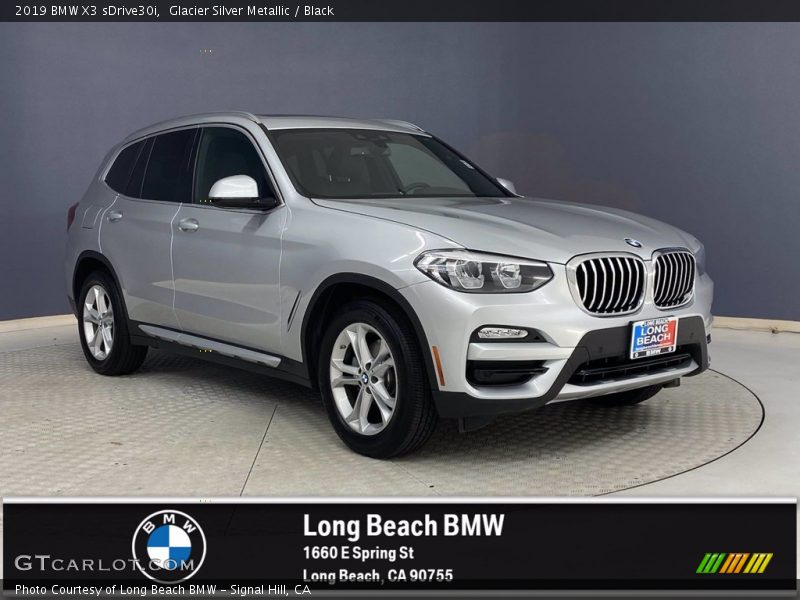 Glacier Silver Metallic / Black 2019 BMW X3 sDrive30i