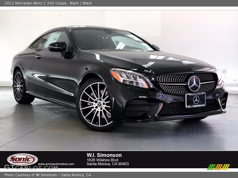 Black / Black 2021 Mercedes-Benz C 300 Coupe