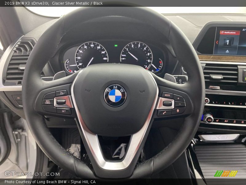 Glacier Silver Metallic / Black 2019 BMW X3 sDrive30i