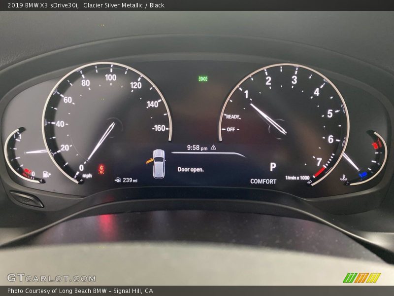 Glacier Silver Metallic / Black 2019 BMW X3 sDrive30i