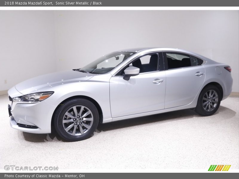 Sonic Silver Metallic / Black 2018 Mazda Mazda6 Sport