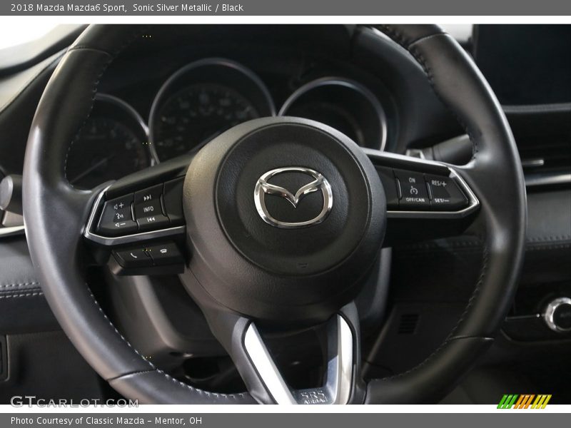 Sonic Silver Metallic / Black 2018 Mazda Mazda6 Sport