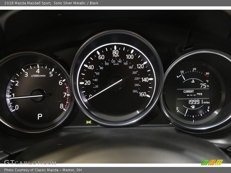 Sonic Silver Metallic / Black 2018 Mazda Mazda6 Sport