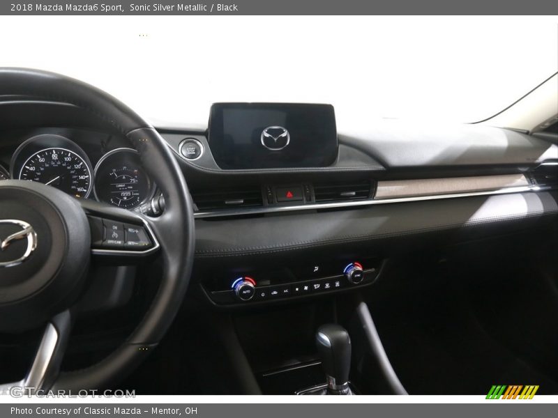 Sonic Silver Metallic / Black 2018 Mazda Mazda6 Sport