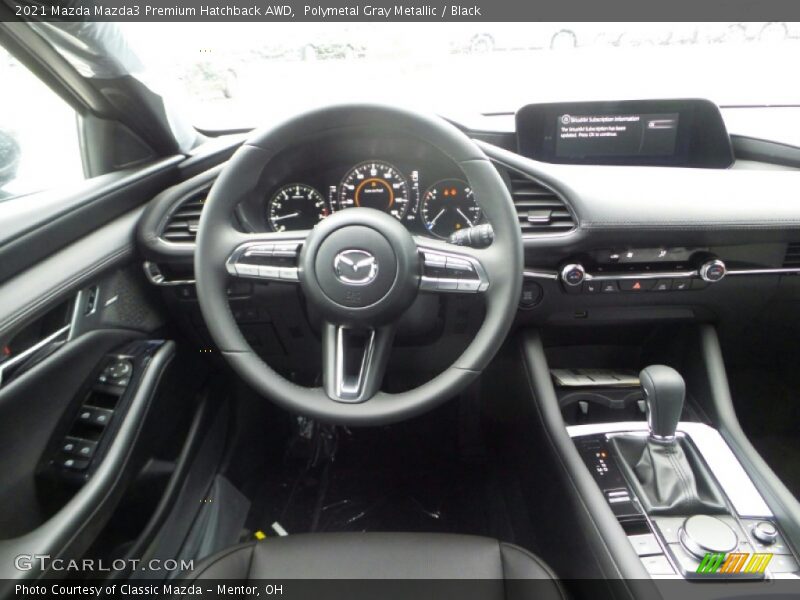 Polymetal Gray Metallic / Black 2021 Mazda Mazda3 Premium Hatchback AWD
