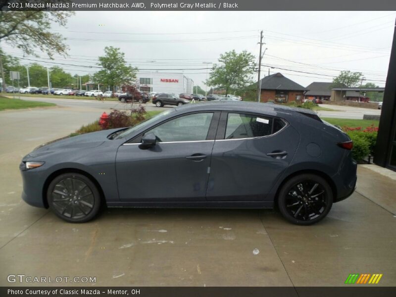 Polymetal Gray Metallic / Black 2021 Mazda Mazda3 Premium Hatchback AWD