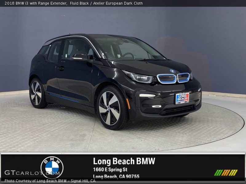 Fluid Black / Atelier European Dark Cloth 2018 BMW i3 with Range Extender