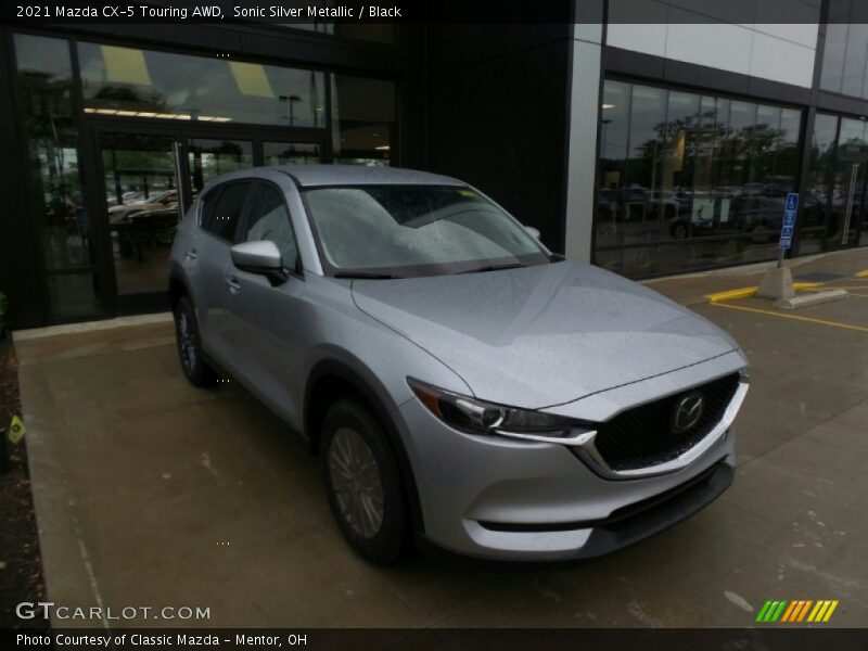 Sonic Silver Metallic / Black 2021 Mazda CX-5 Touring AWD