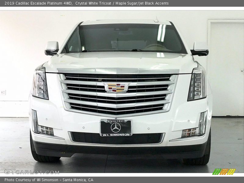 Crystal White Tricoat / Maple Sugar/Jet Black Accents 2019 Cadillac Escalade Platinum 4WD